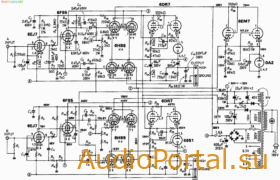 Принципиальная схема бестрансформаторного лампового усилителя Futterman OTL tube amp