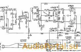 Принципиальная схема лампового усилителя Fender Bassman model 5F6-A