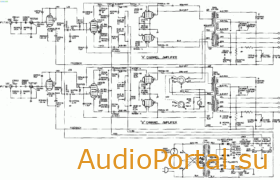 Принципиальная схема двухканального лампового усилителя Marantz model 8