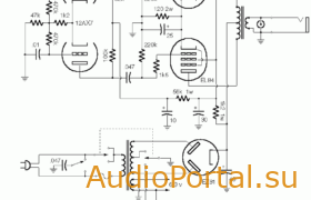 Принципиальная схема лампового УНЧ Vox Berkeley Power Amp на EL84