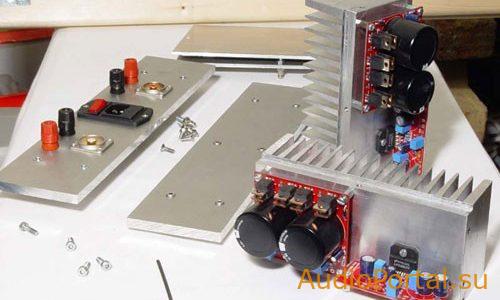 Усилитель на паре LM3886 в алюминиевом корпусе