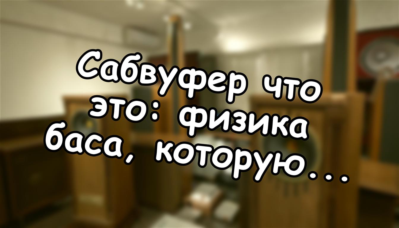 Сабвуфер что это: физика баса, которую не расскажут в магазине 🎵
