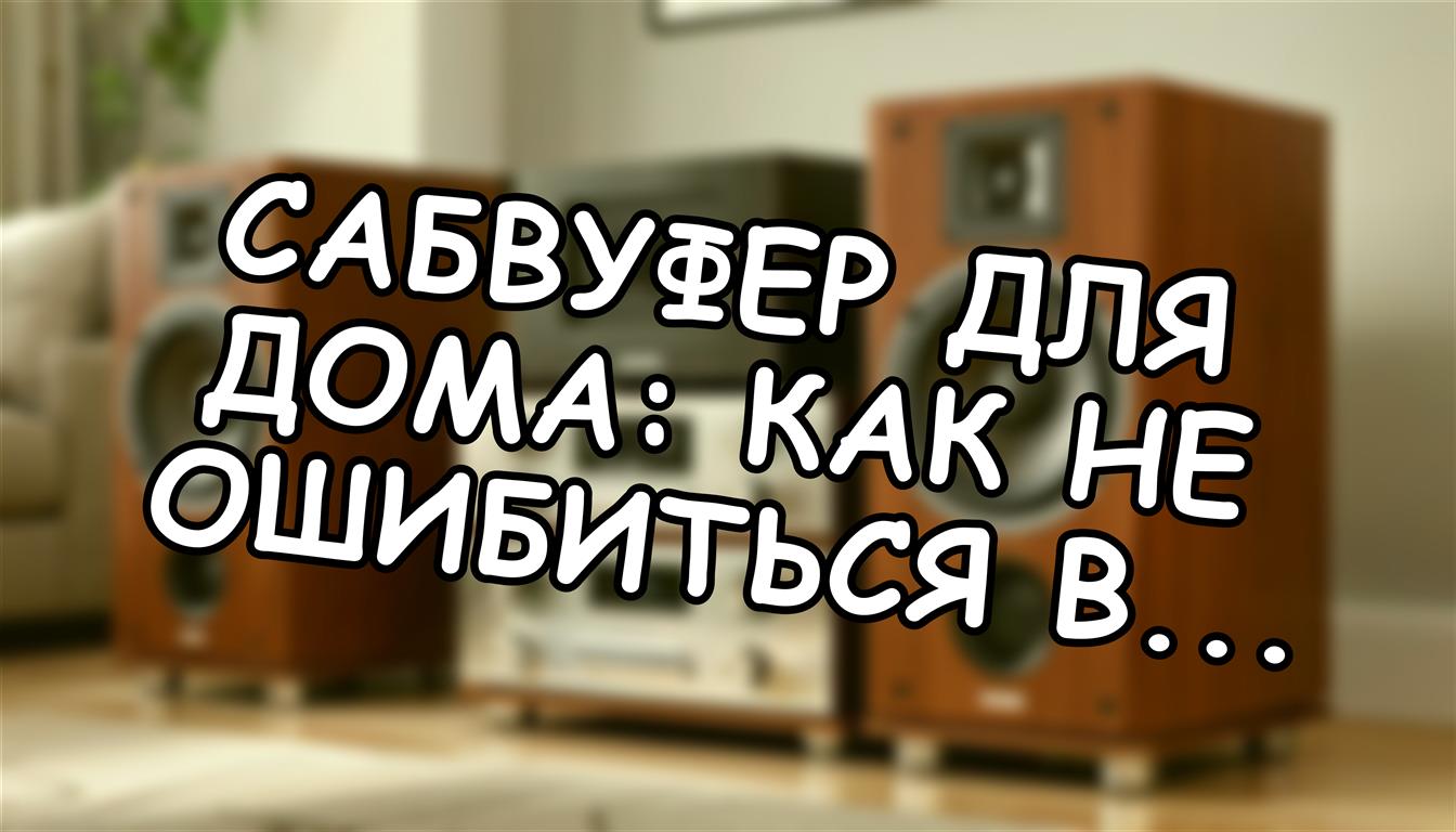 Сабвуфер для дома: как не ошибиться в маленькой комнате 🎵